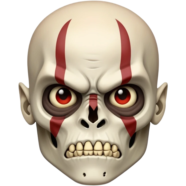 scarred bony warrior face, tarkatan baraka emoji