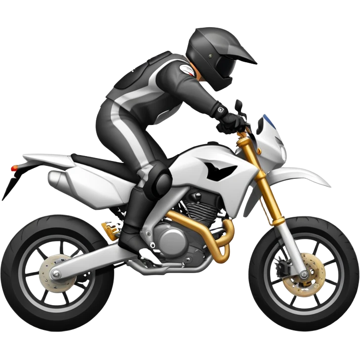Supermoto in wheelie  emoji