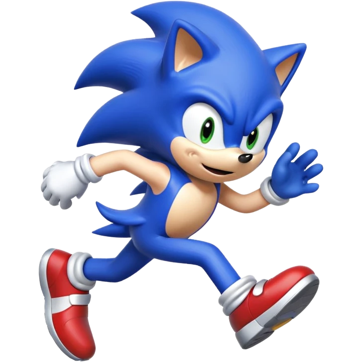 Sonic the hedgehog running away  emoji