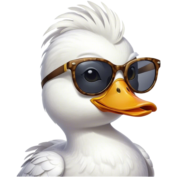 Duck with sunglasses emoji