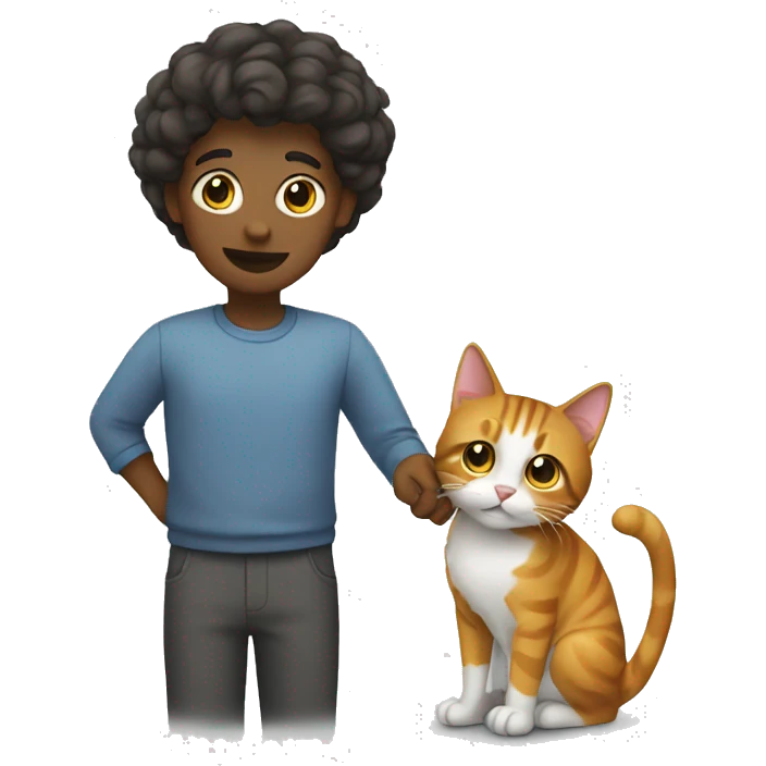 a person giving a cat emoji