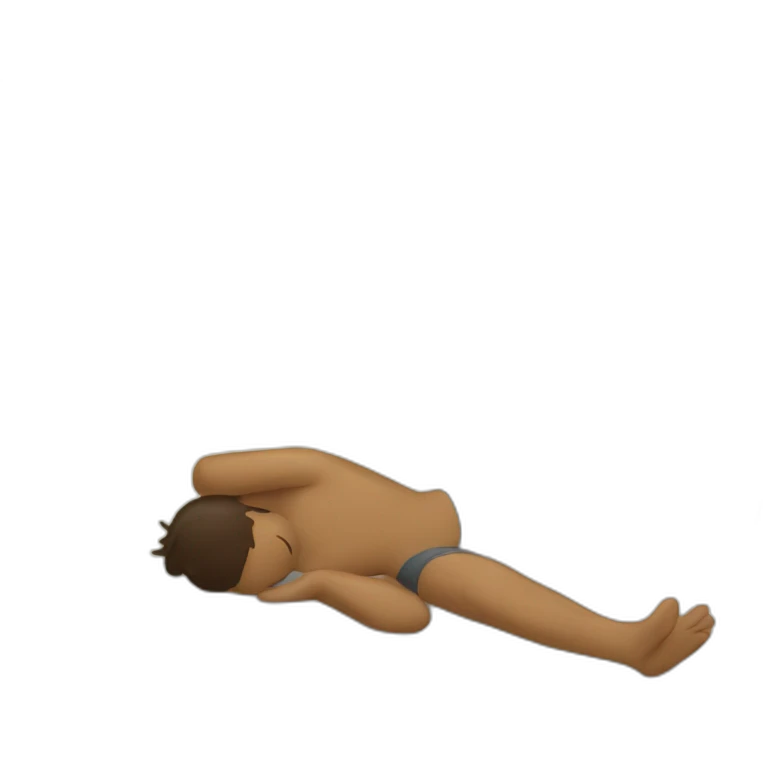 person laying and someone fanning him with palm leaf emoji