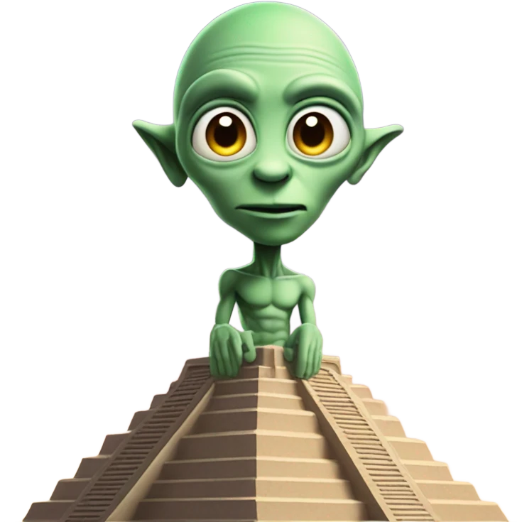 alien man on pyramid emoji