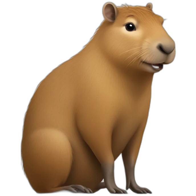 capybara using a macbook emoji