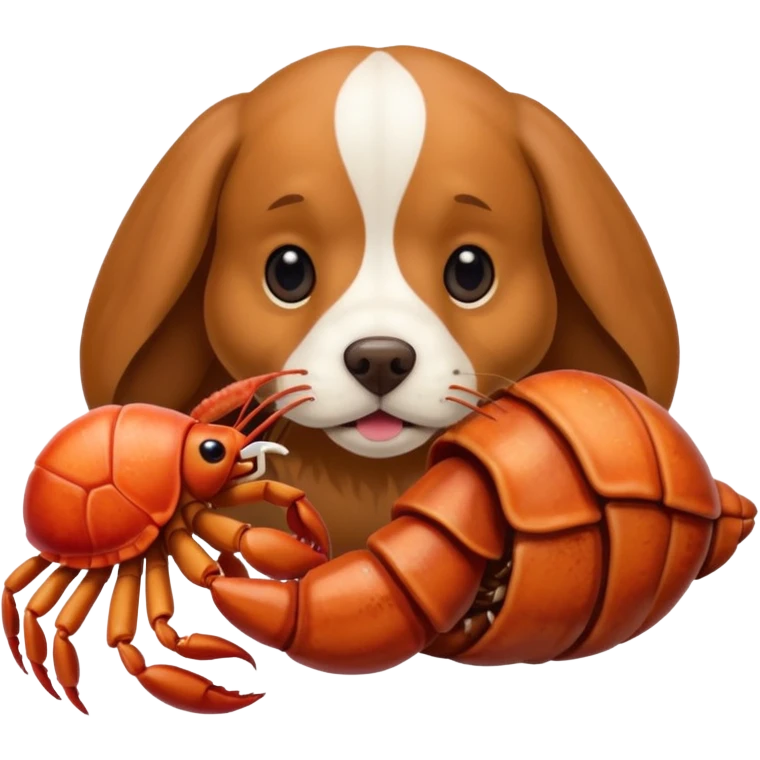 Dog with hermit crab emoji