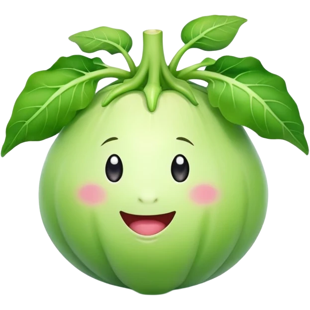 a happy anime kohlrabi emoji