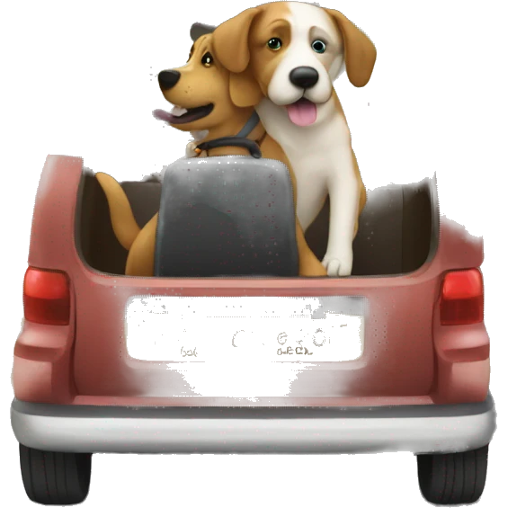 person hitch a ride dog emoji