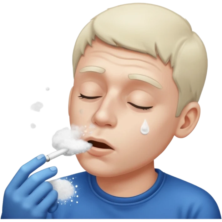 Guy snorting cocaine emoji emoji