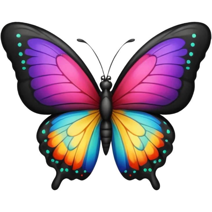 black heart with a butterfly emoji