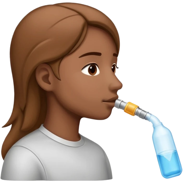 Side profile nose breathing air emoji