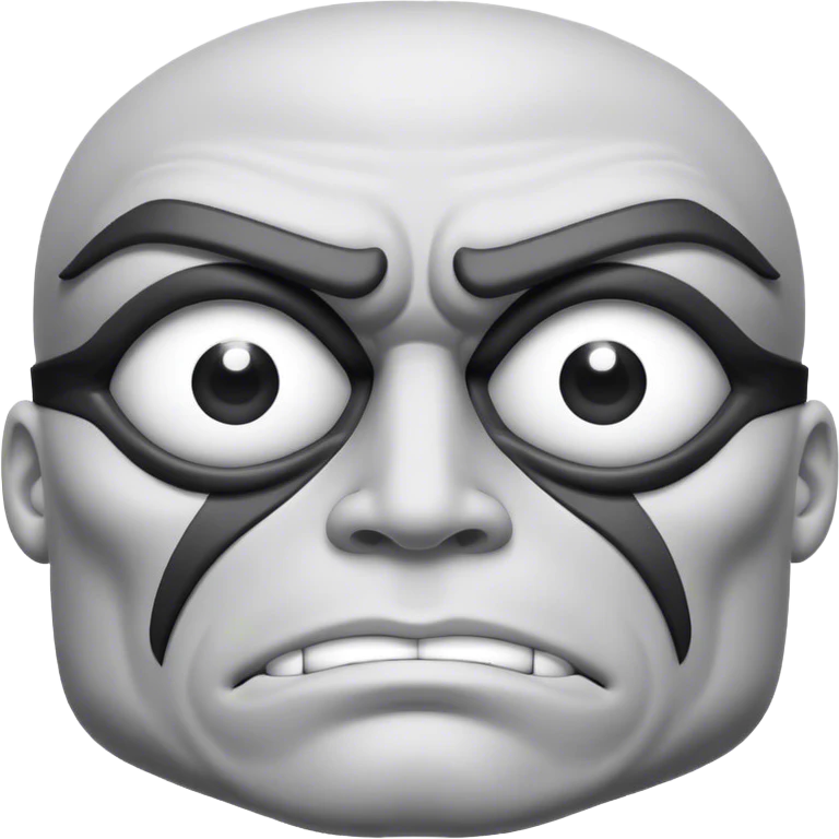 Black and white cyclops emoji