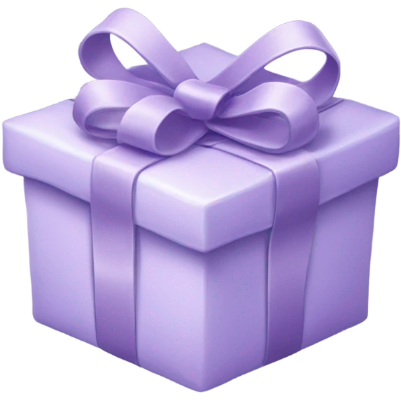 Lilac gift with a white ribbon emoji