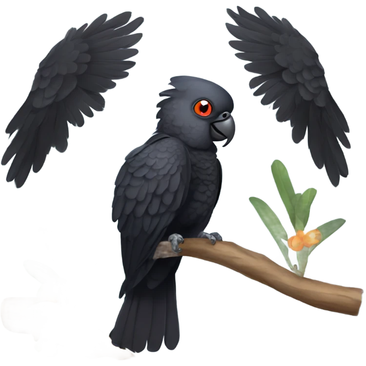 red-tailed black cockatoo emoji