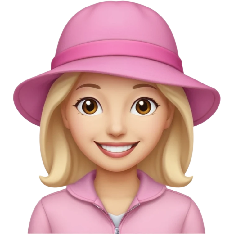 woman with pink hat emoji