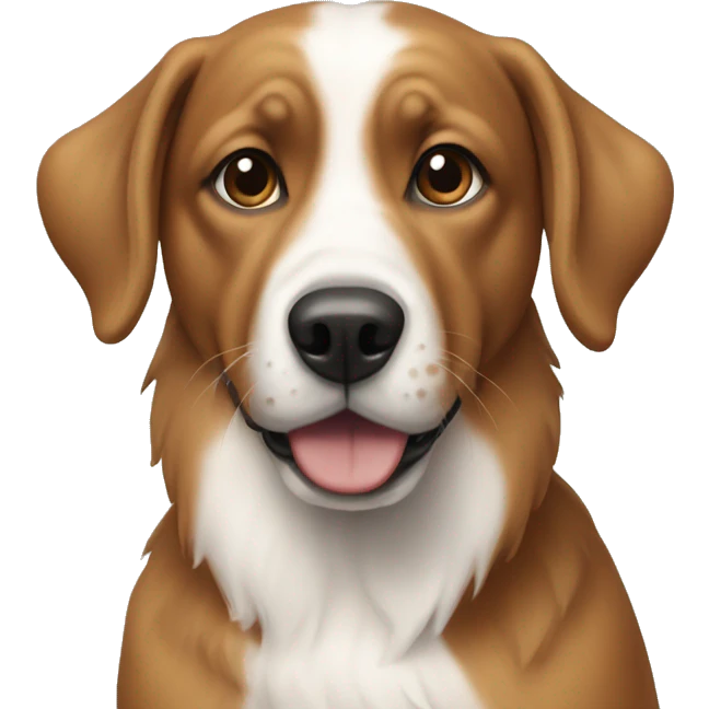 Dog with younger out emoji