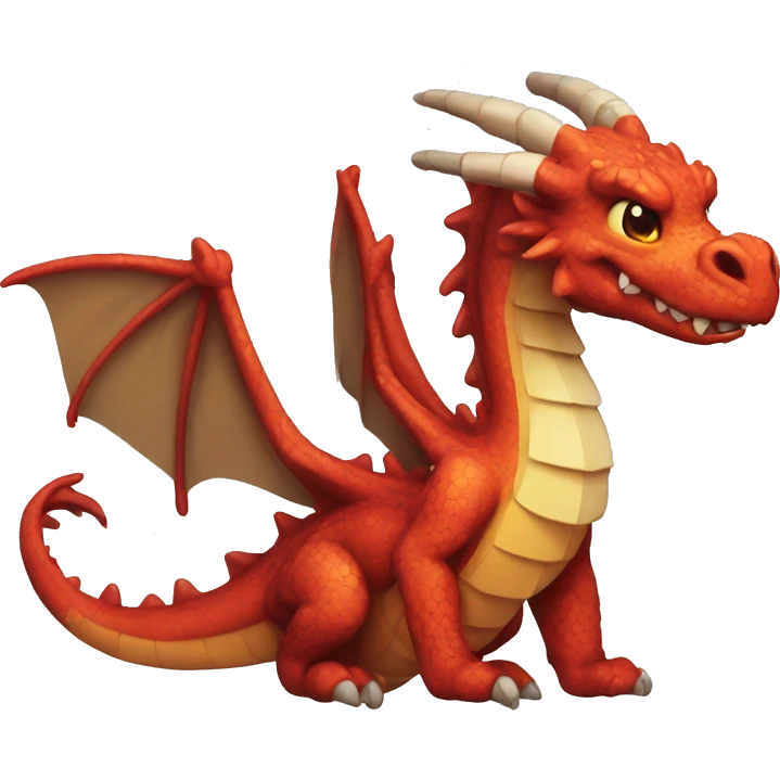 dragon cute pixel style emoji