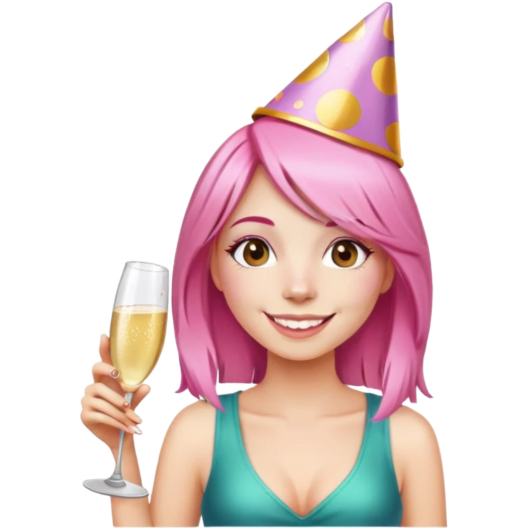 Party girl crazy emoji