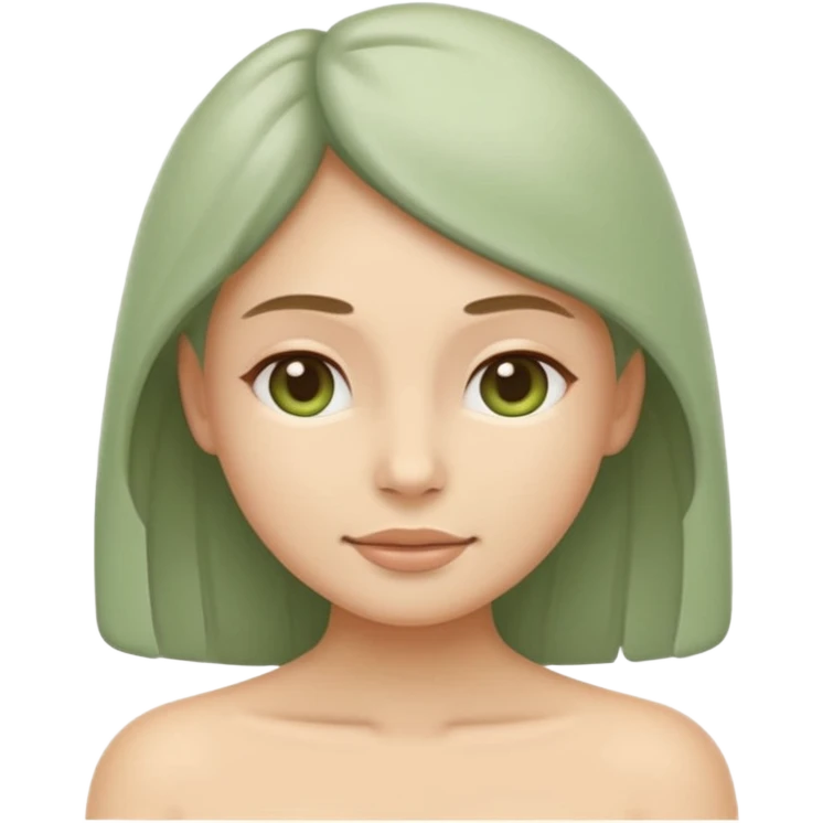 Minimal wellness emoji representing tighter skin and firmness,
subtle lifting effect, smooth contours, calm and natural,
no beauty or cosmetic symbols, soft sage green color palette emoji