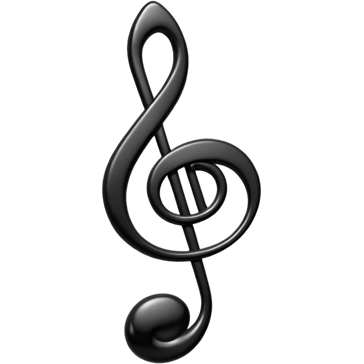 black music note emoji