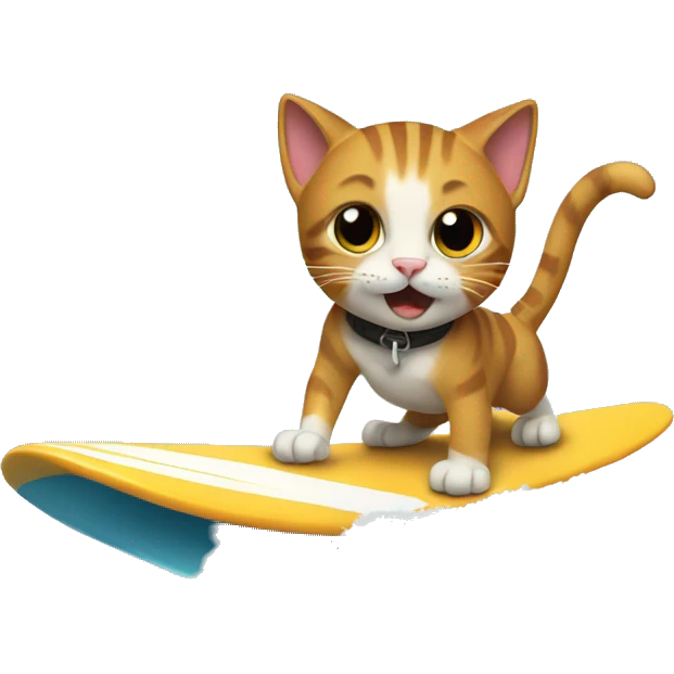 Cat surfing  emoji
