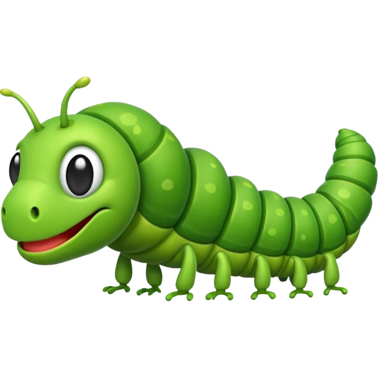 Inchworm crawling emoji