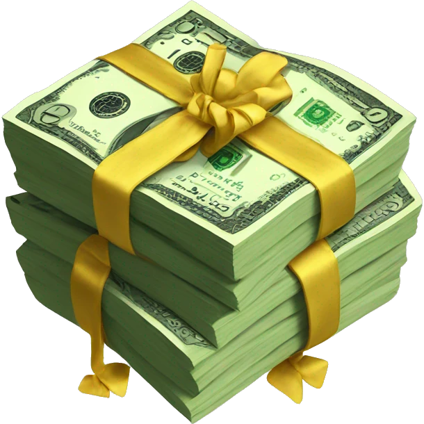 Stack of dollars flying  emoji