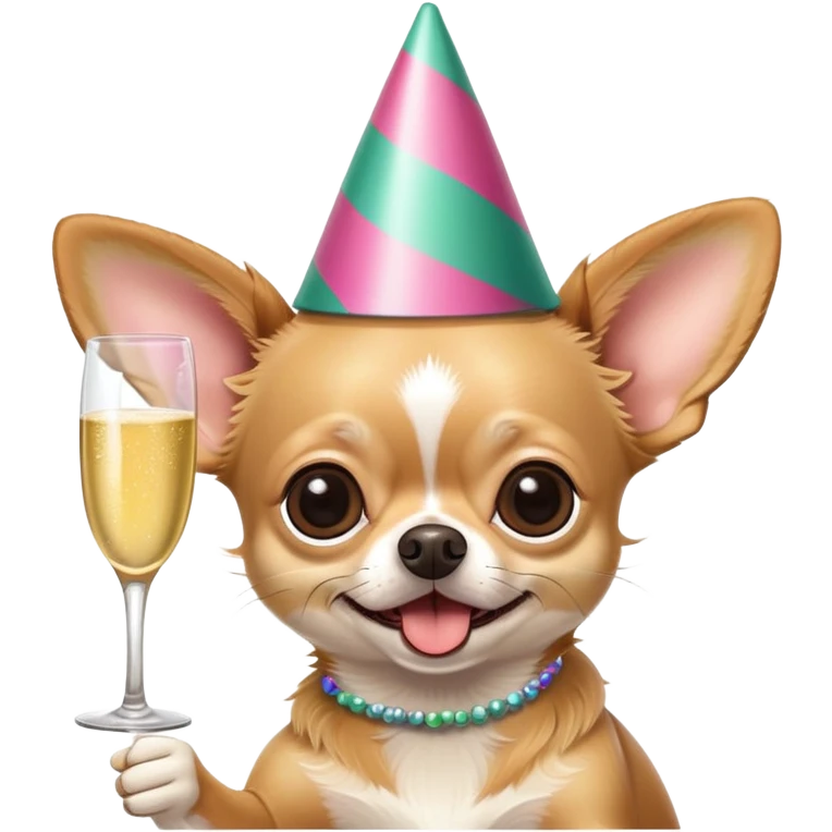 Chihuahua partying emoji