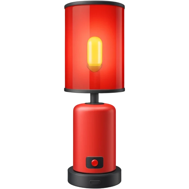 1980s red lighting lamp emoji