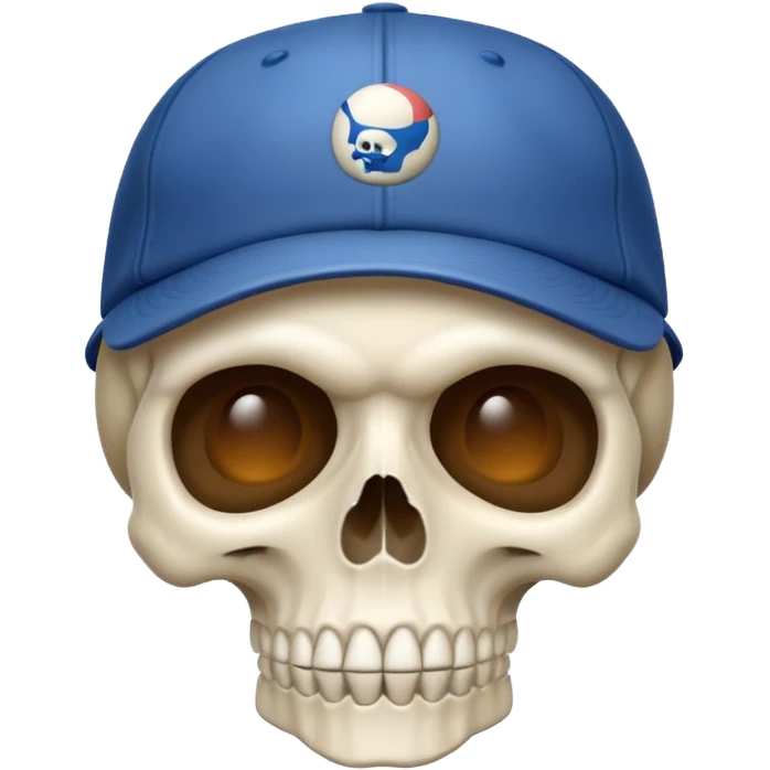 Tête de mort avec casquette emoji