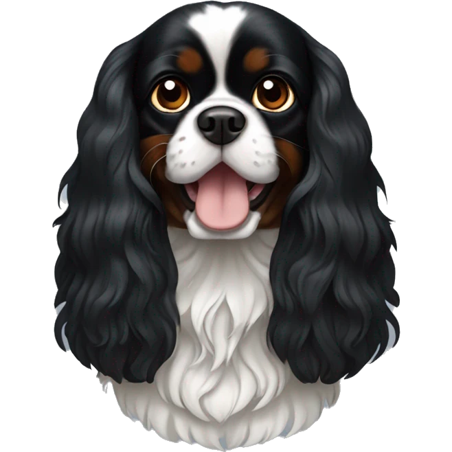 Black Charles King Spaniel  emoji