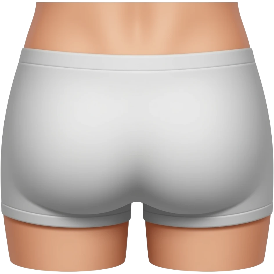 Man buttocks, 90° side view emoji