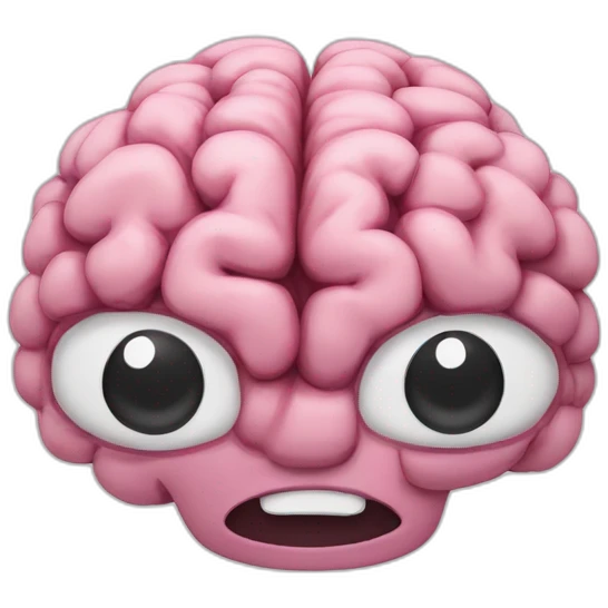 CEREBRO ANIMADO EJERCITANDO CON PESAS emoji