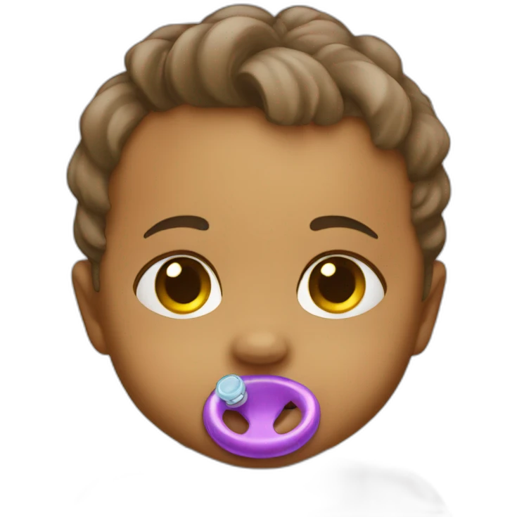 Baby with a pacifier emoji