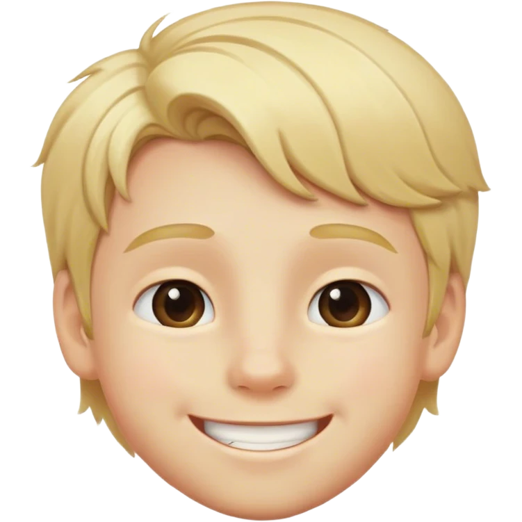 Happy blond hair boy emoji