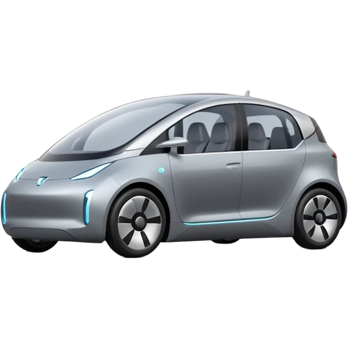 extra large gray Modern autonomous electric car emoji