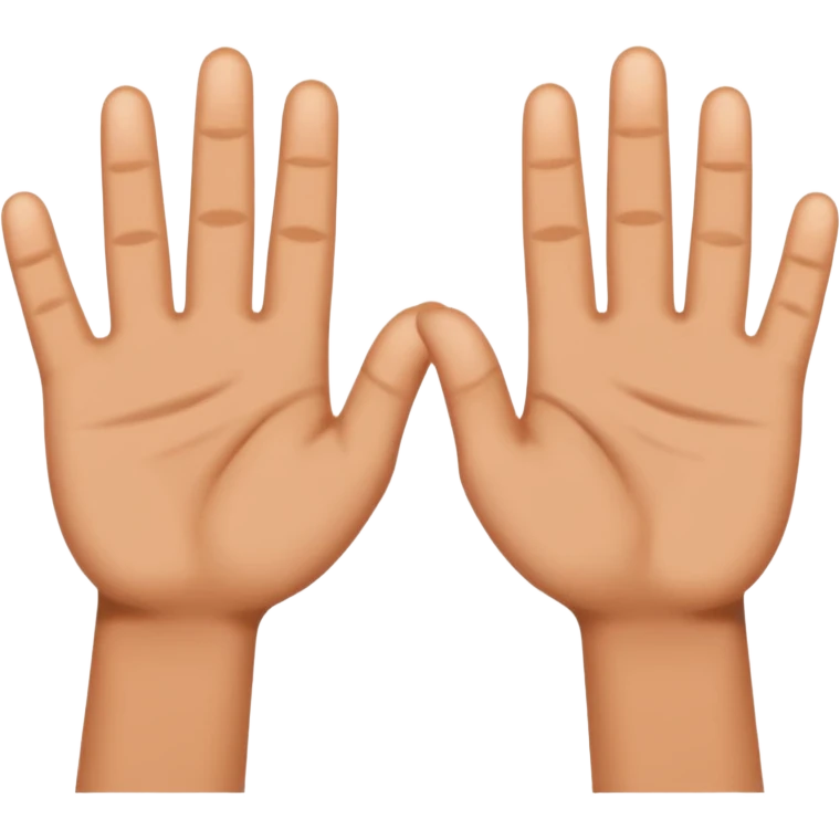 Unas manos con los numeros 6 7 emoji