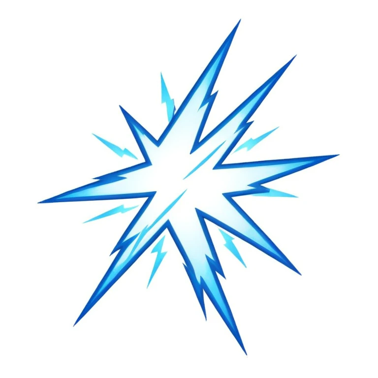 Blue lightining emoji
