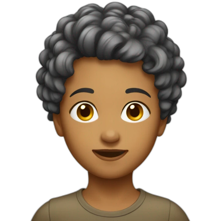 enfants cheveux court emoji