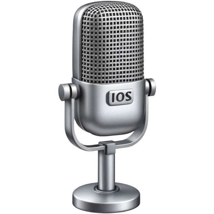 generate realistic detailed microphone in 3d style emoji