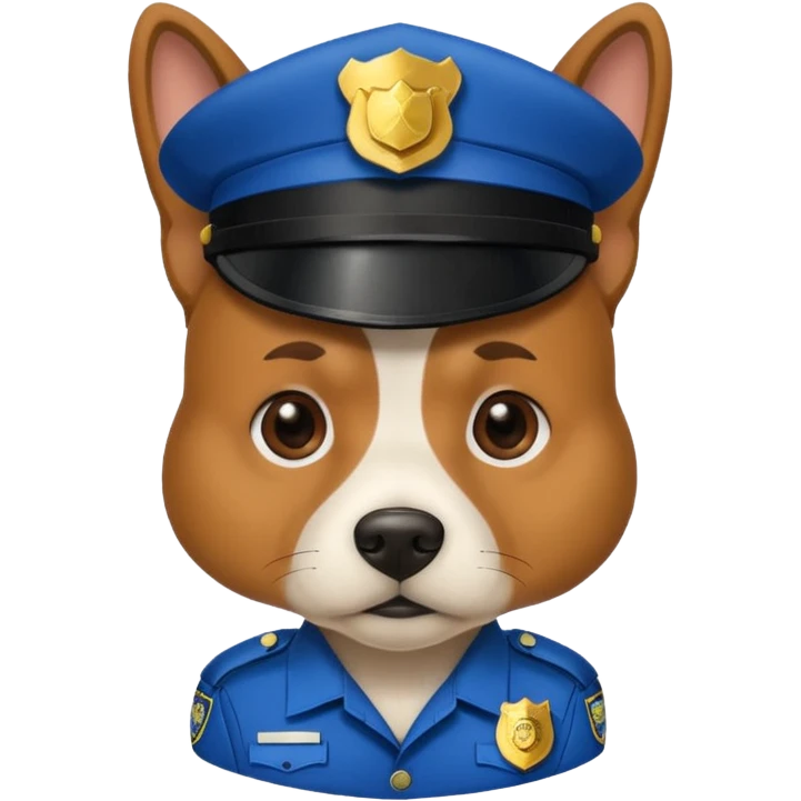 A cop dog emoji