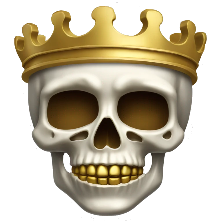 Skull crown gold emoji