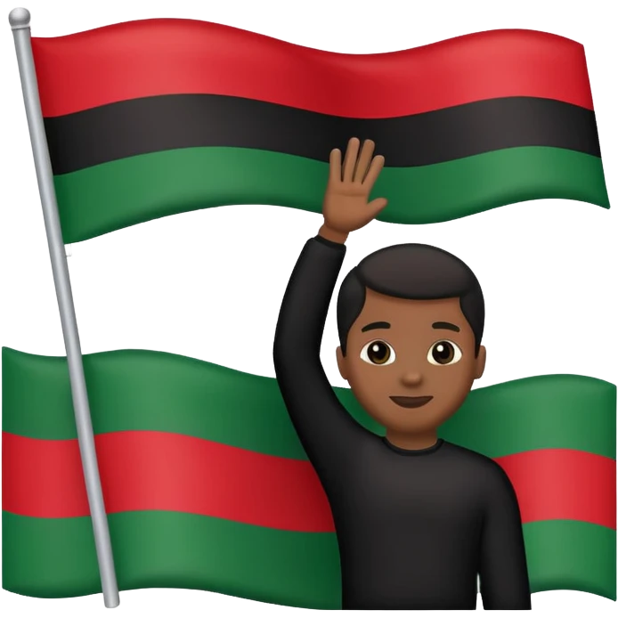 Pan African-African American Flag (Red-Black and Green horizontal stripes) - no stars or other symbols emoji