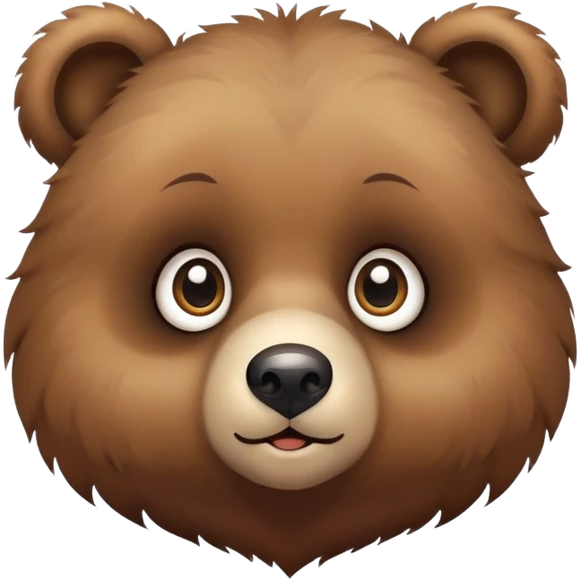 Cute bear cub with big eyes emoji