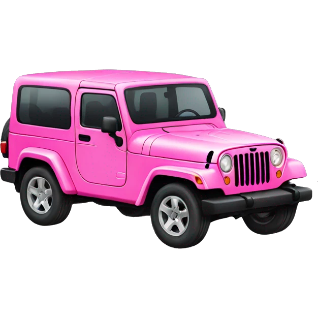 pink and gold jeep emoji
