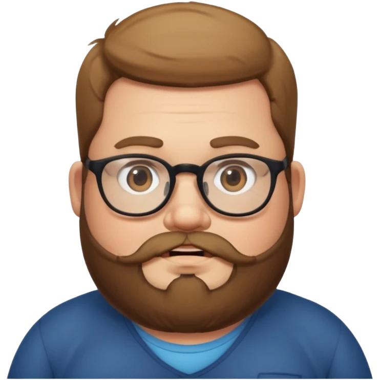 I want an emoji of a chubby person with glasses and a beard emoji