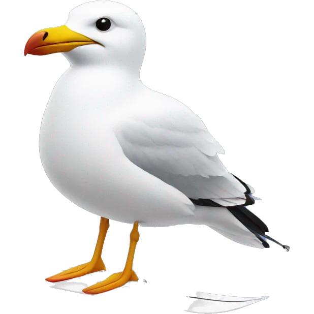 skiing seagull emoji
