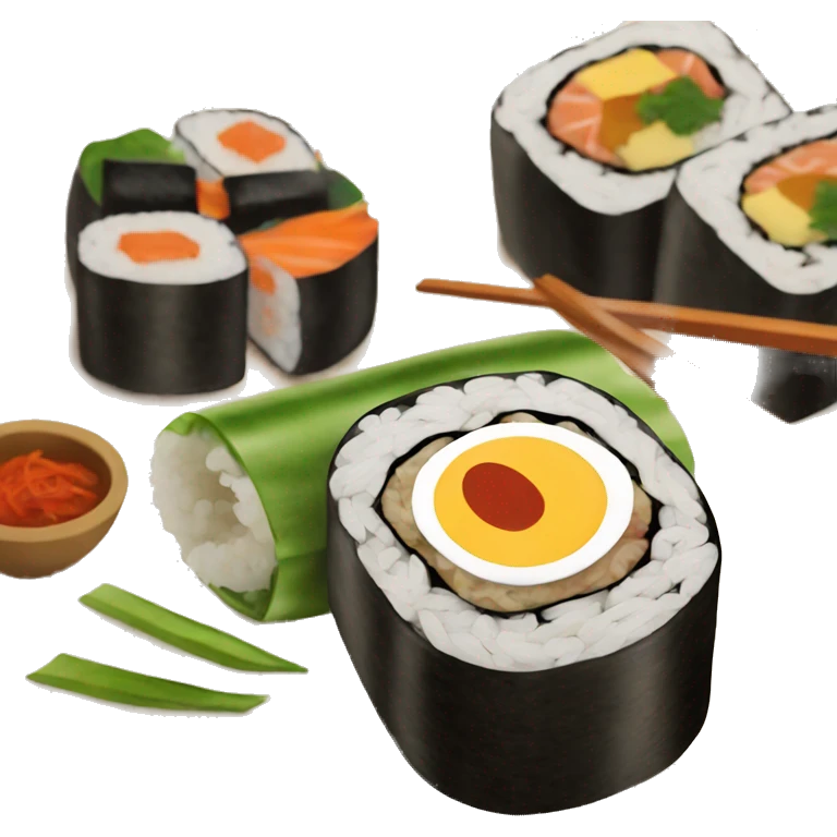 korean food kimbap emoji
