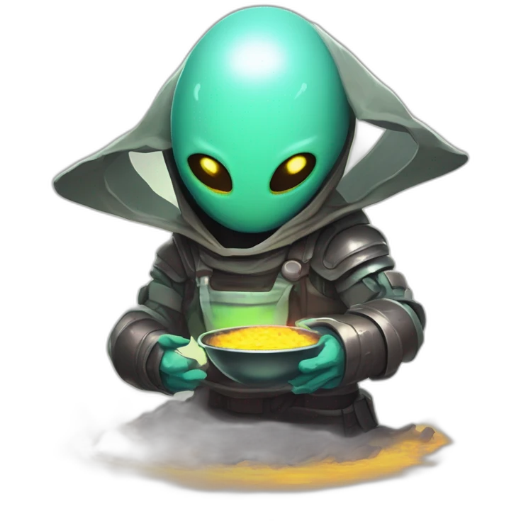 let him cook alien emoji scifi roguelike rpg style inspired by slay the spire digital art emoji