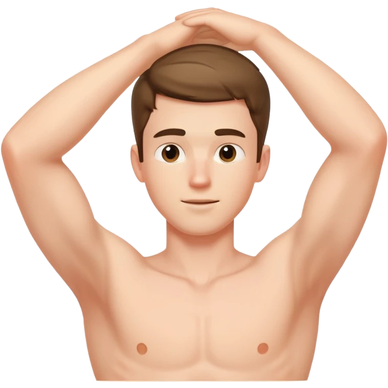 young white man's armpit, focus on armpit area emoji
