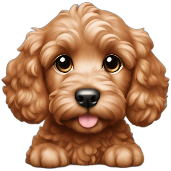 Reddish light brown cockapoo puppy emoji